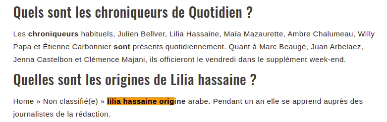 Lilia Hassaine Origine Arabe